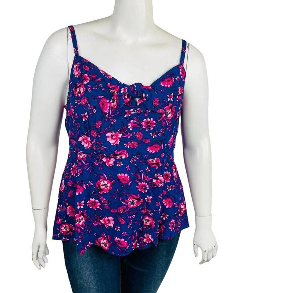 New Torrid Womans Sz 5X 28 Plus Blouse Peplum Eyelet Cami NWT
